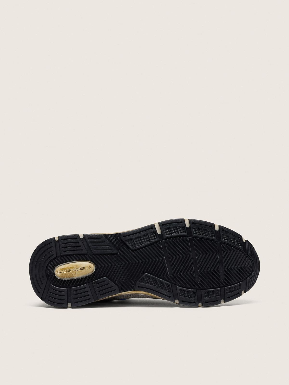 Women's Dad-Star in silver laminated leather and mesh with white leather star and silver heel tab - Golden Goose Women