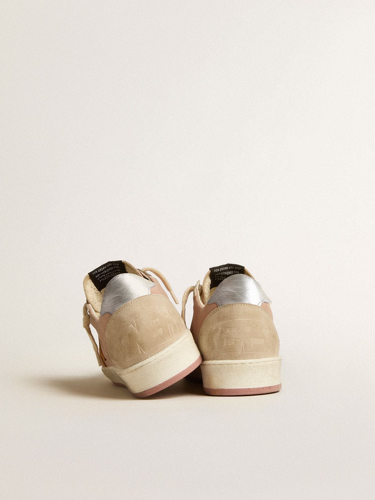 Women's Ball Star in suede with orange star and silver metallic heel tab - Golden Goose Women