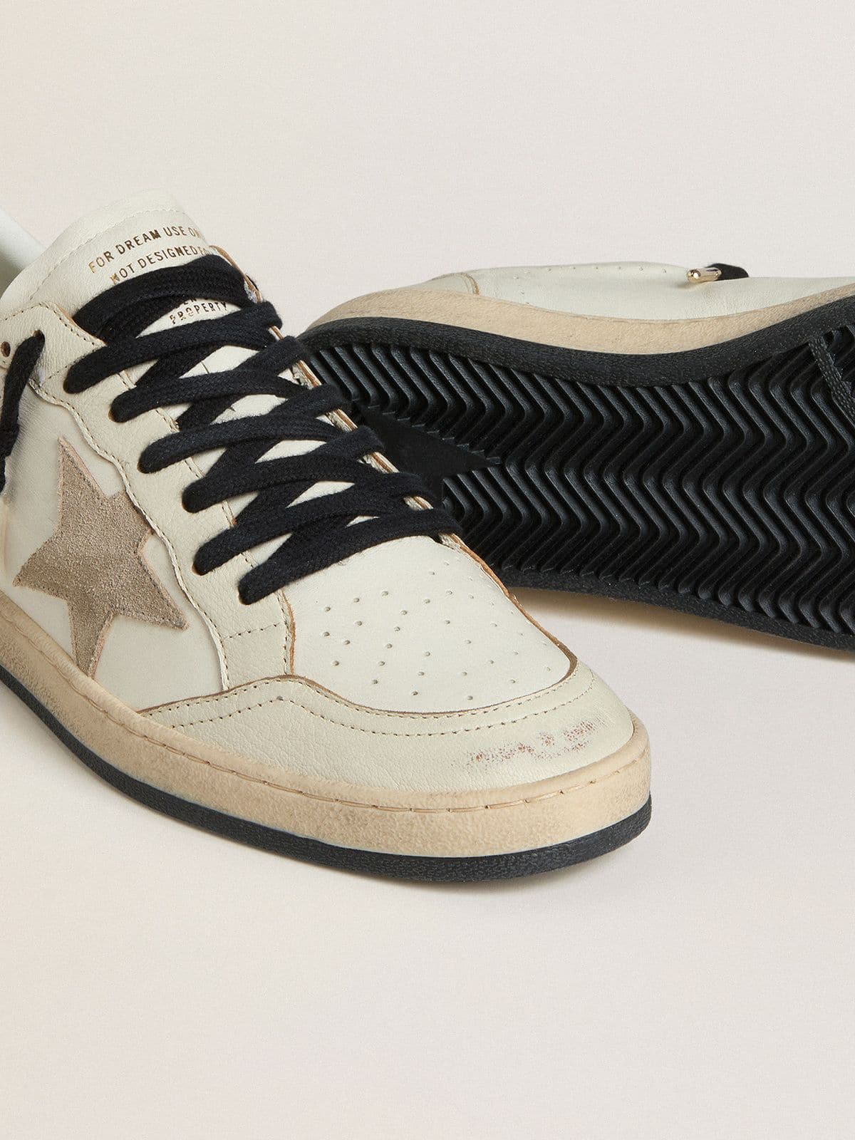 Women's Ball Star Wishes with suede star and leopard-print pony skin heel tab - Golden Goose Women