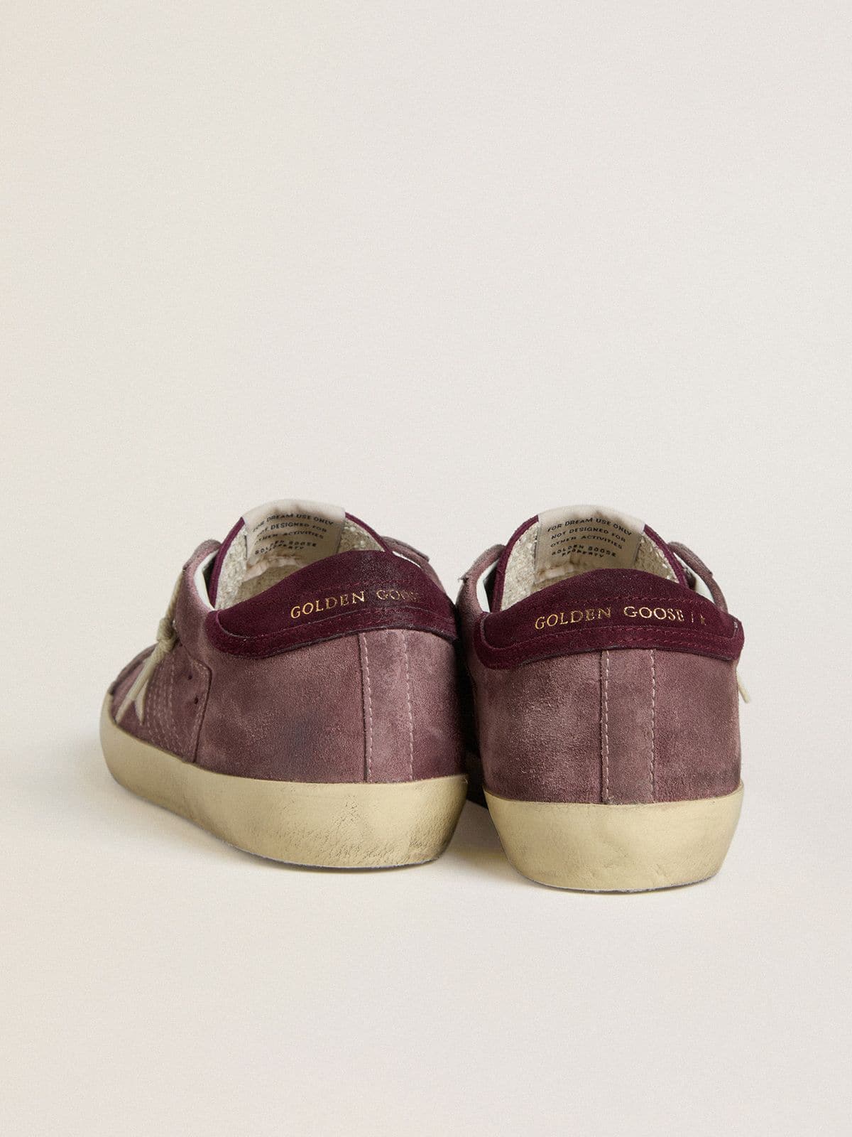 Women's Super-Star LTD in lilac suede with silver metallic leather star and suede heel tab - Golden Goose Women