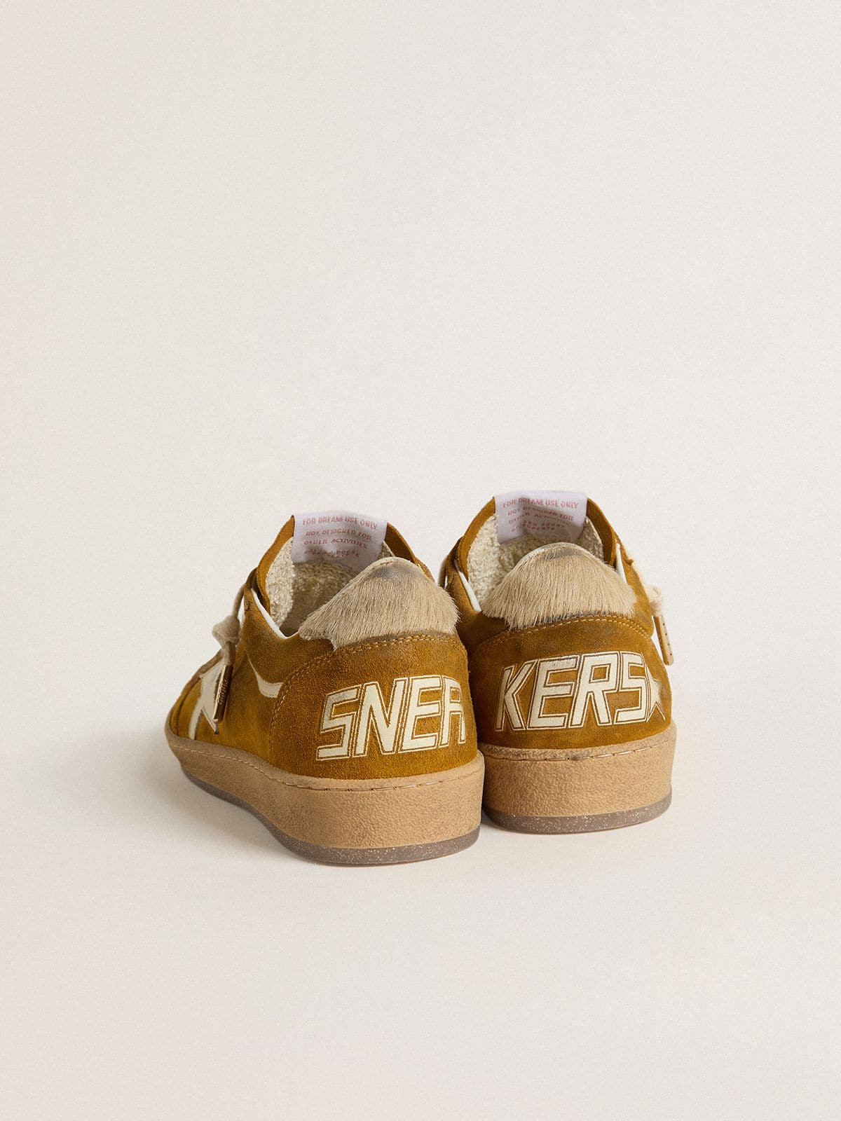 Women's Ball Star in suede with beige leather star and pony skin heel tab - Golden Goose Women