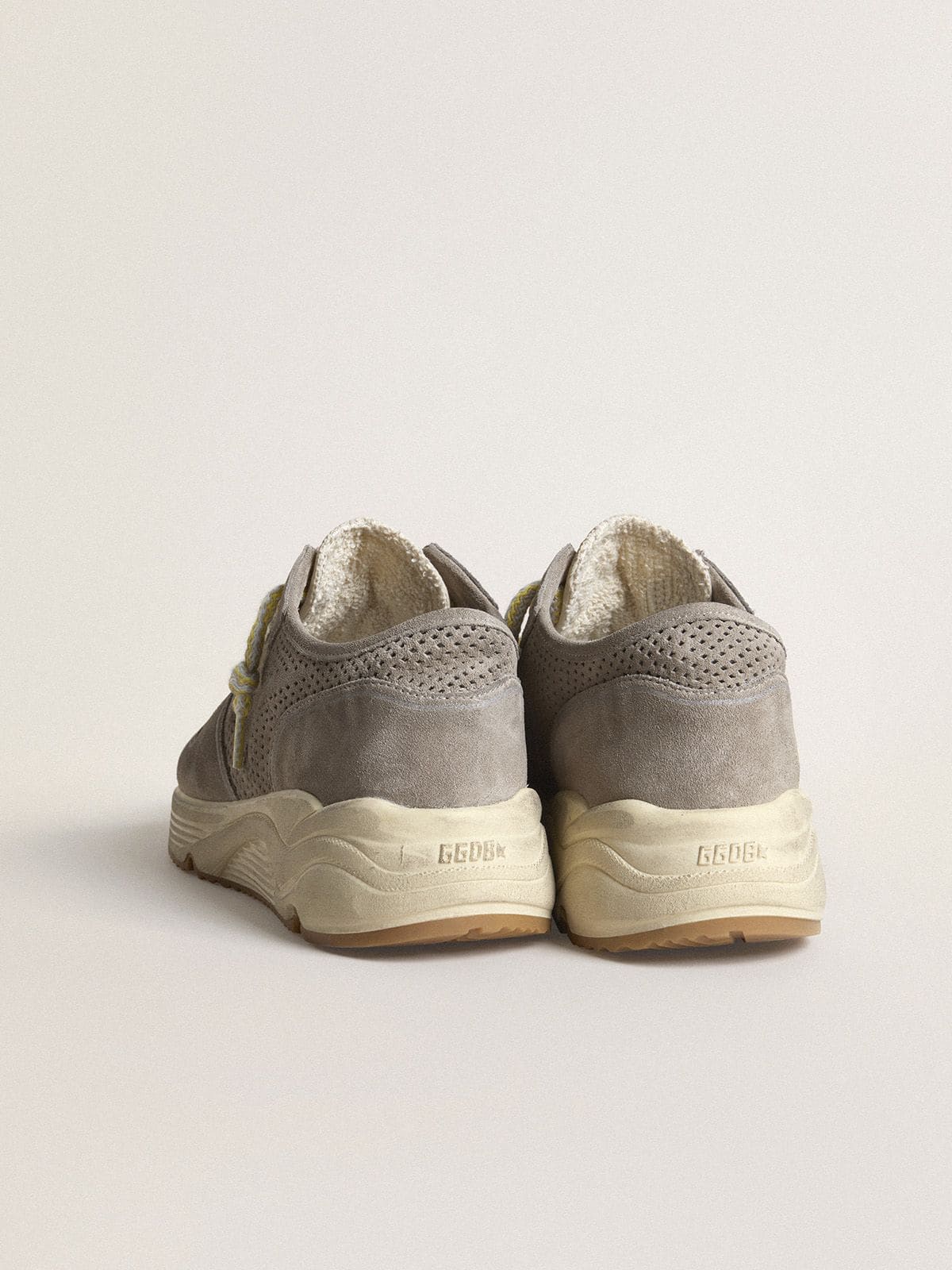 Women's Running Sole in gray suede with gray suede star and heel tab - Golden Goose Women