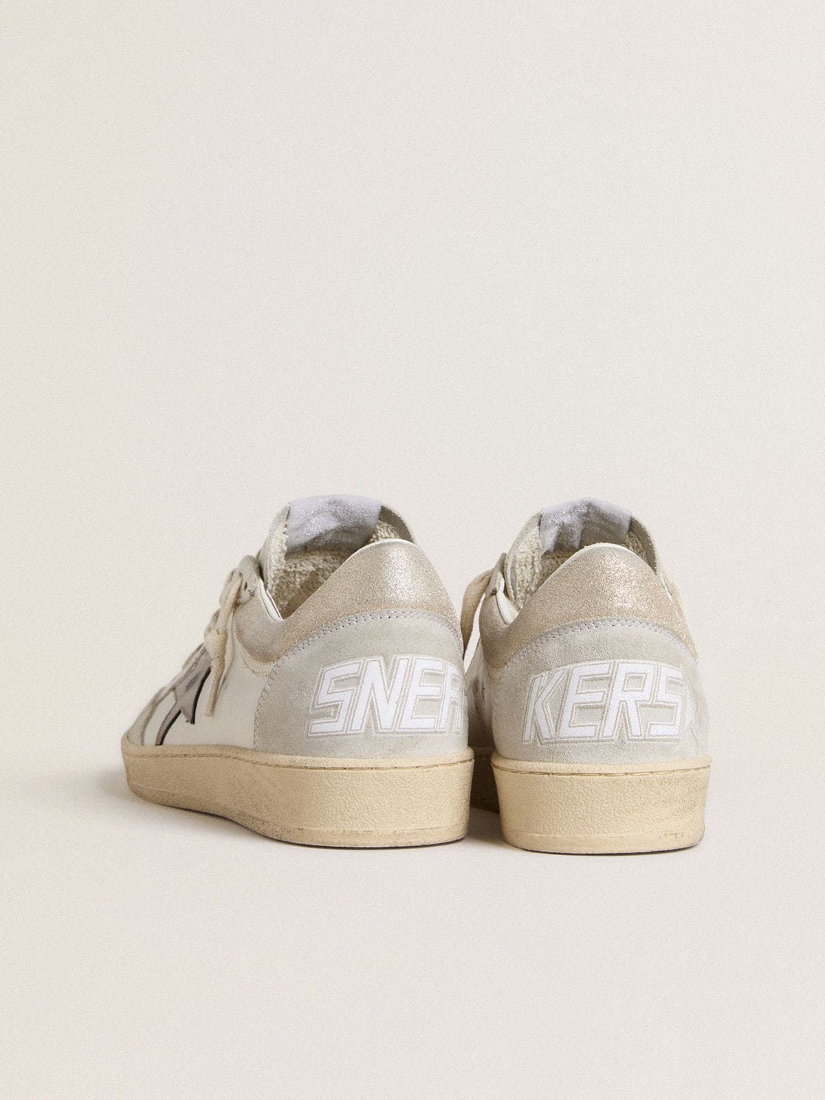 Women's Ball Star with metallic leather star and glossy leather heel tab - Golden Goose Women