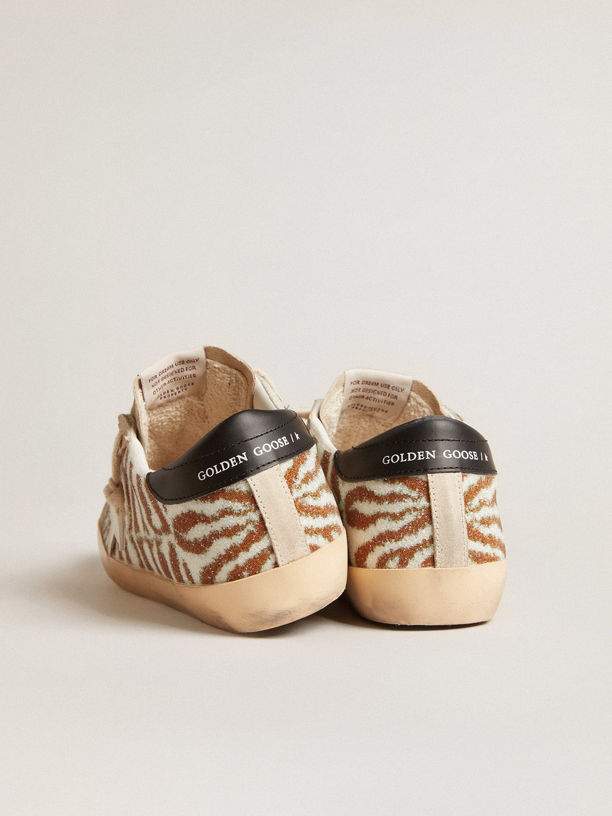Super-Star in zebra-effect Swarovski with a white leather star - Golden Goose Women