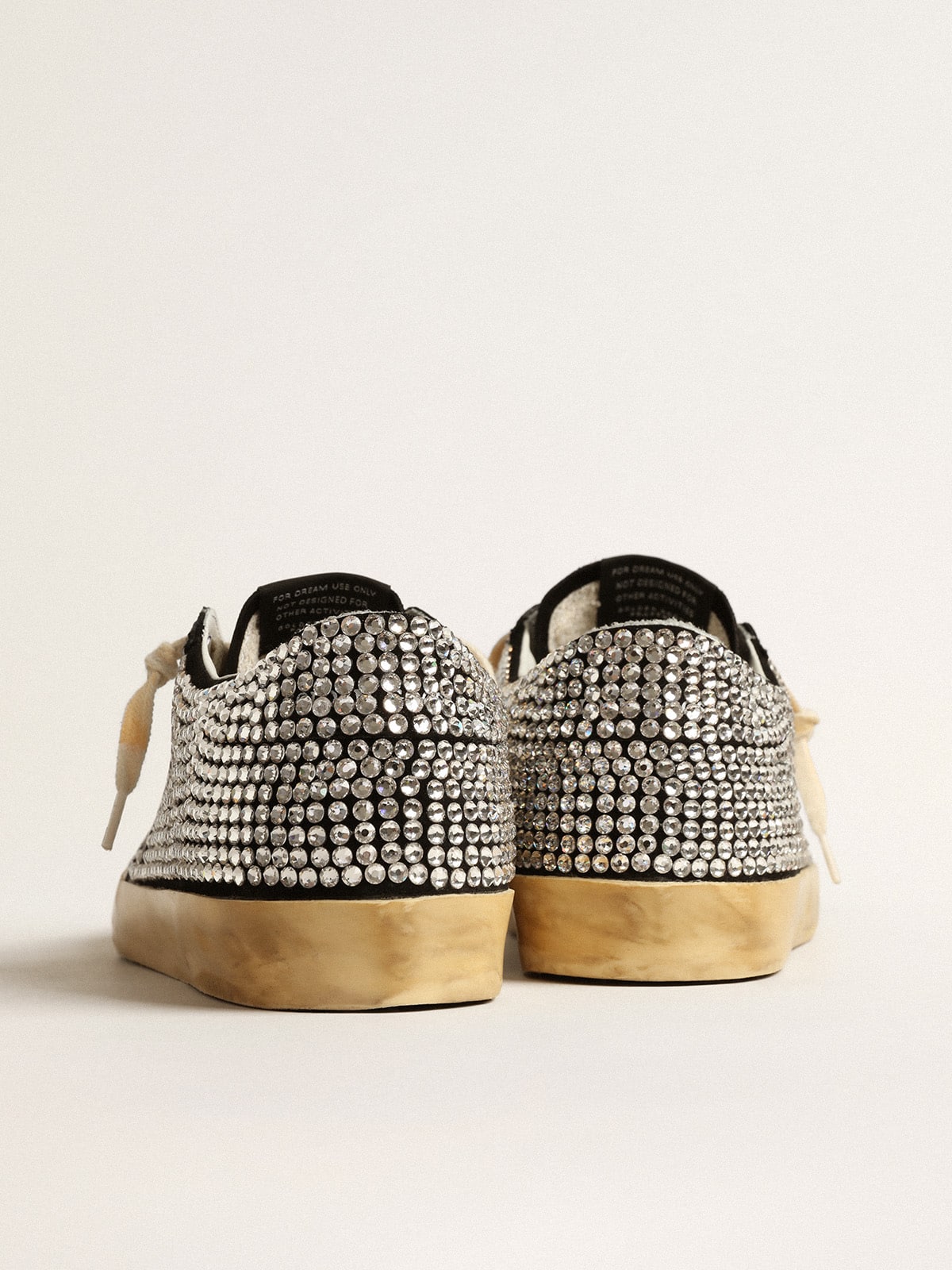 Super-Star LTD with Swarovski crystals and black leather star - Golden Goose Women