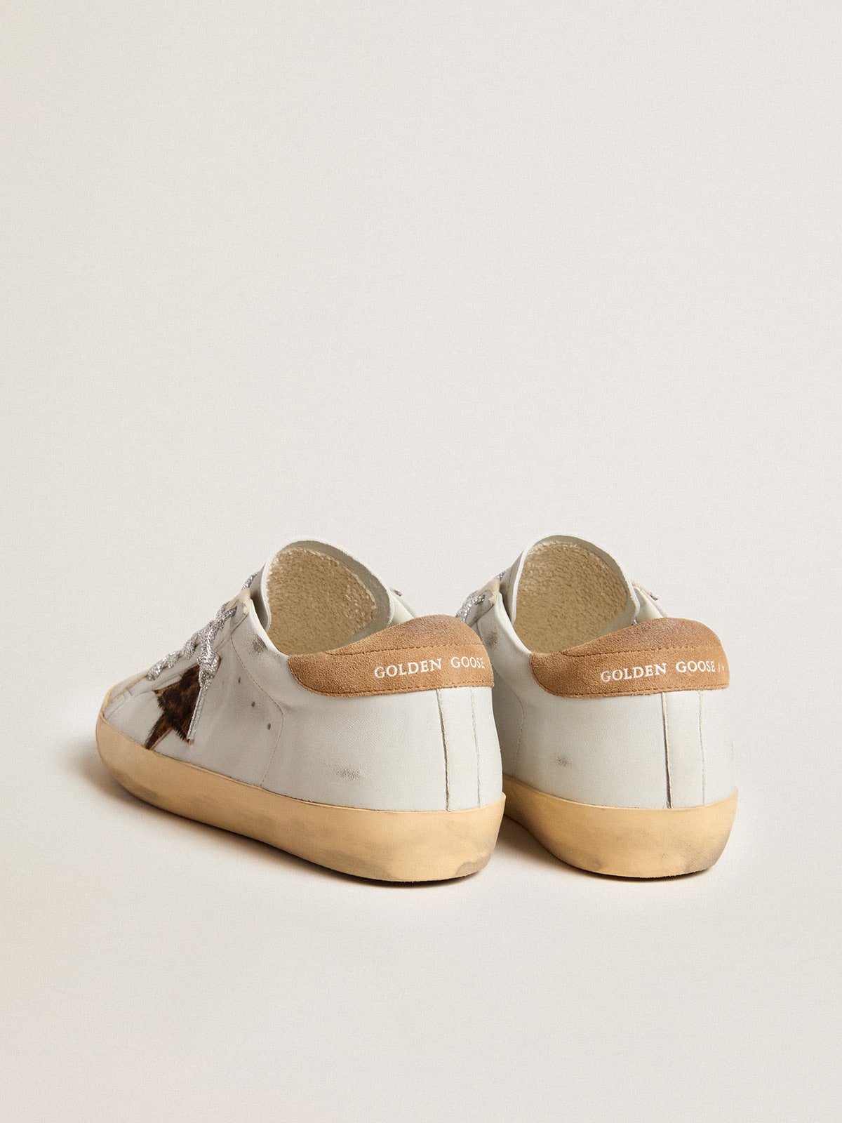 Women's Super-Star in nappa leather with pony skin star and suede heel tab - Golden Goose Women