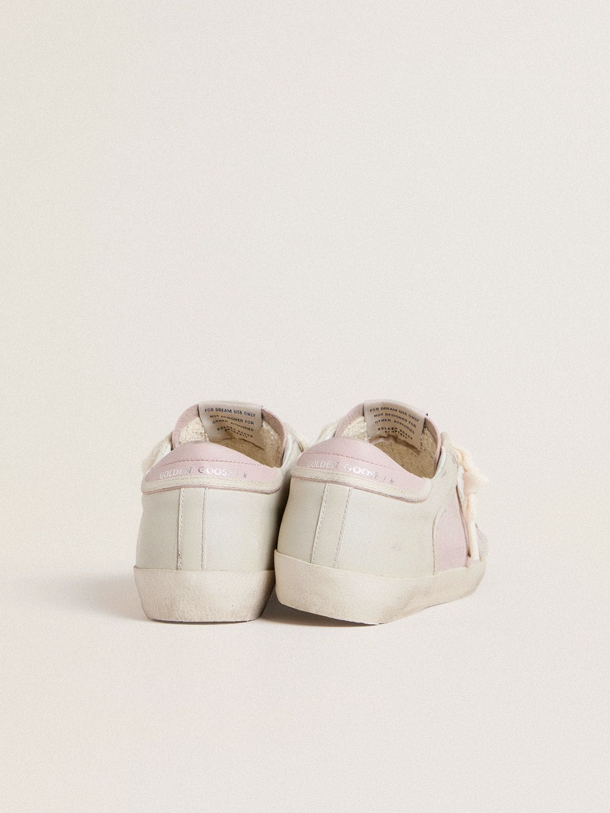 Super-Star LTD in pink leather with silver foiled leather star and pink leather heel tab - Golden Goose Women
