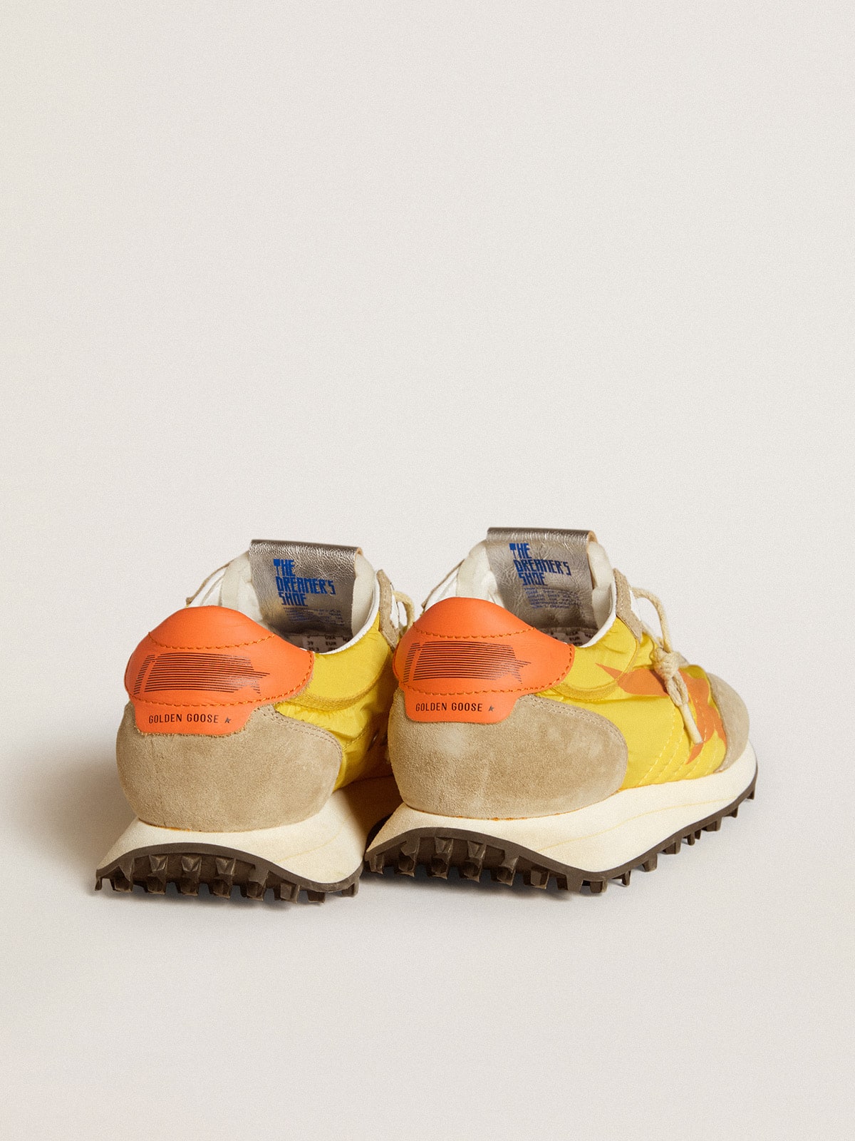 Women’s Marathon with yellow nylon upper and orange star - Golden Goose Women