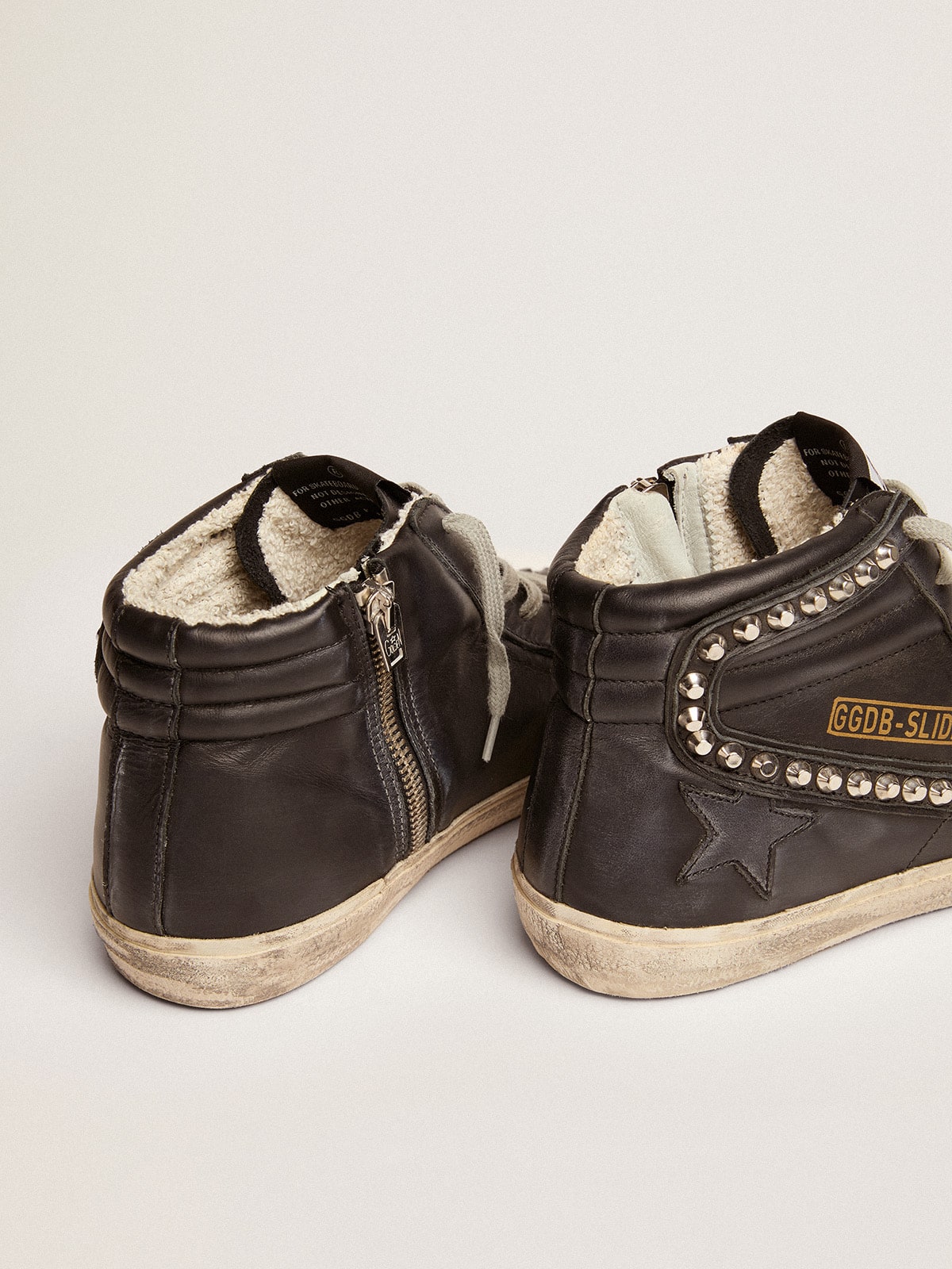 Women’s Slide high-top sneakers with studs | Golden Goose - Golden Goose Women
