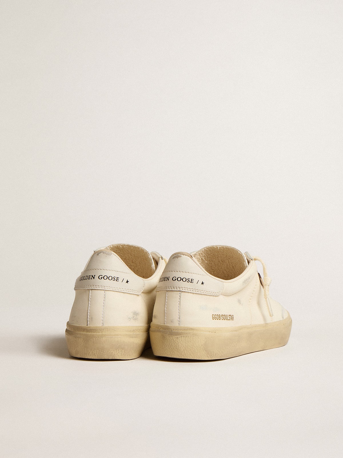 Women's Soul Star in white nappa with white leather heel tab - Golden Goose Women