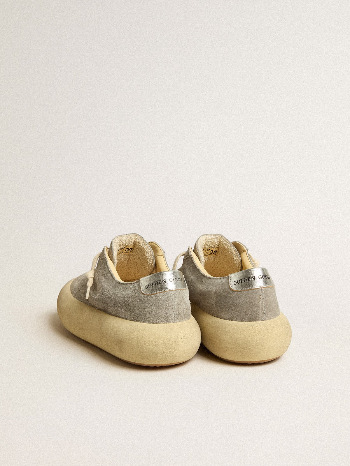 Women's Space-Star shoes in ice-gray suede with perforated star - Golden Goose Women