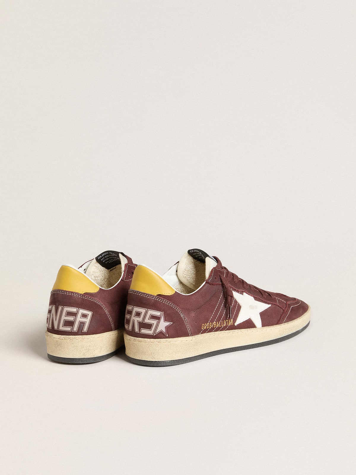 Women's Ball Star in chocolate nubuck with leather star and heel tab - Golden Goose Women