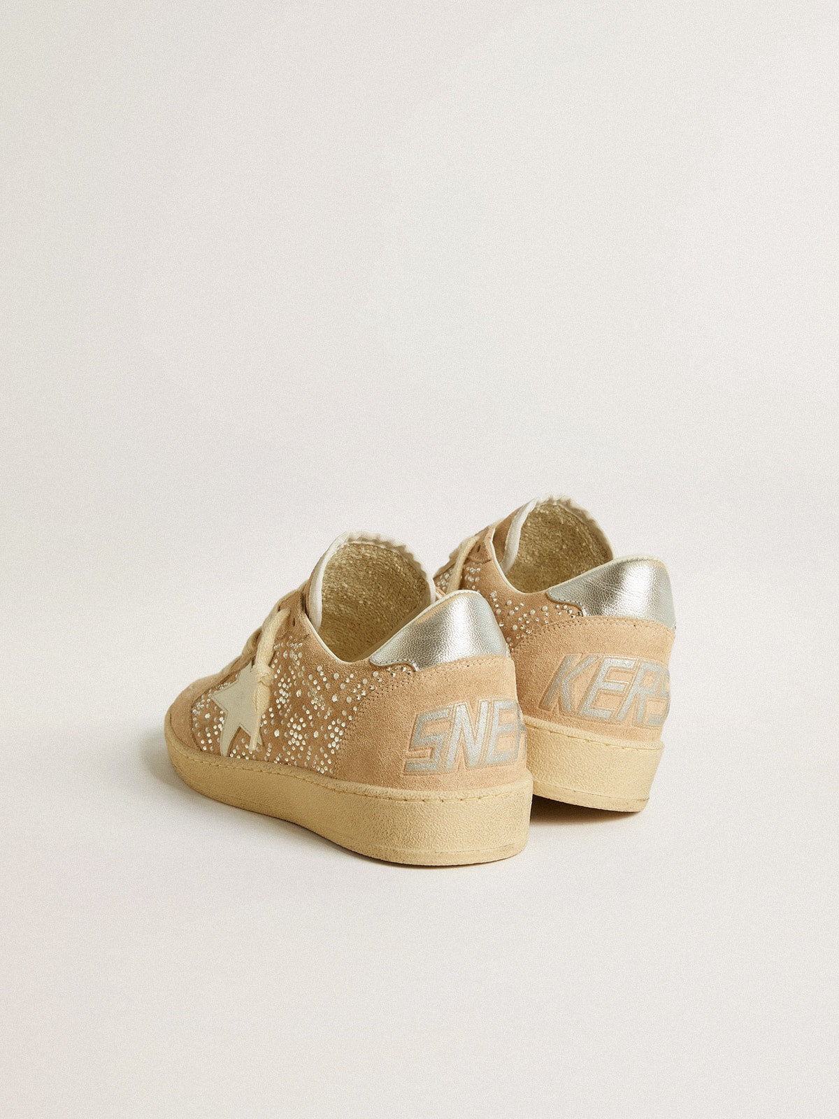 Ball Star in suede and Swarovski crystals with leather star and metallic heel tab - Golden Goose Women