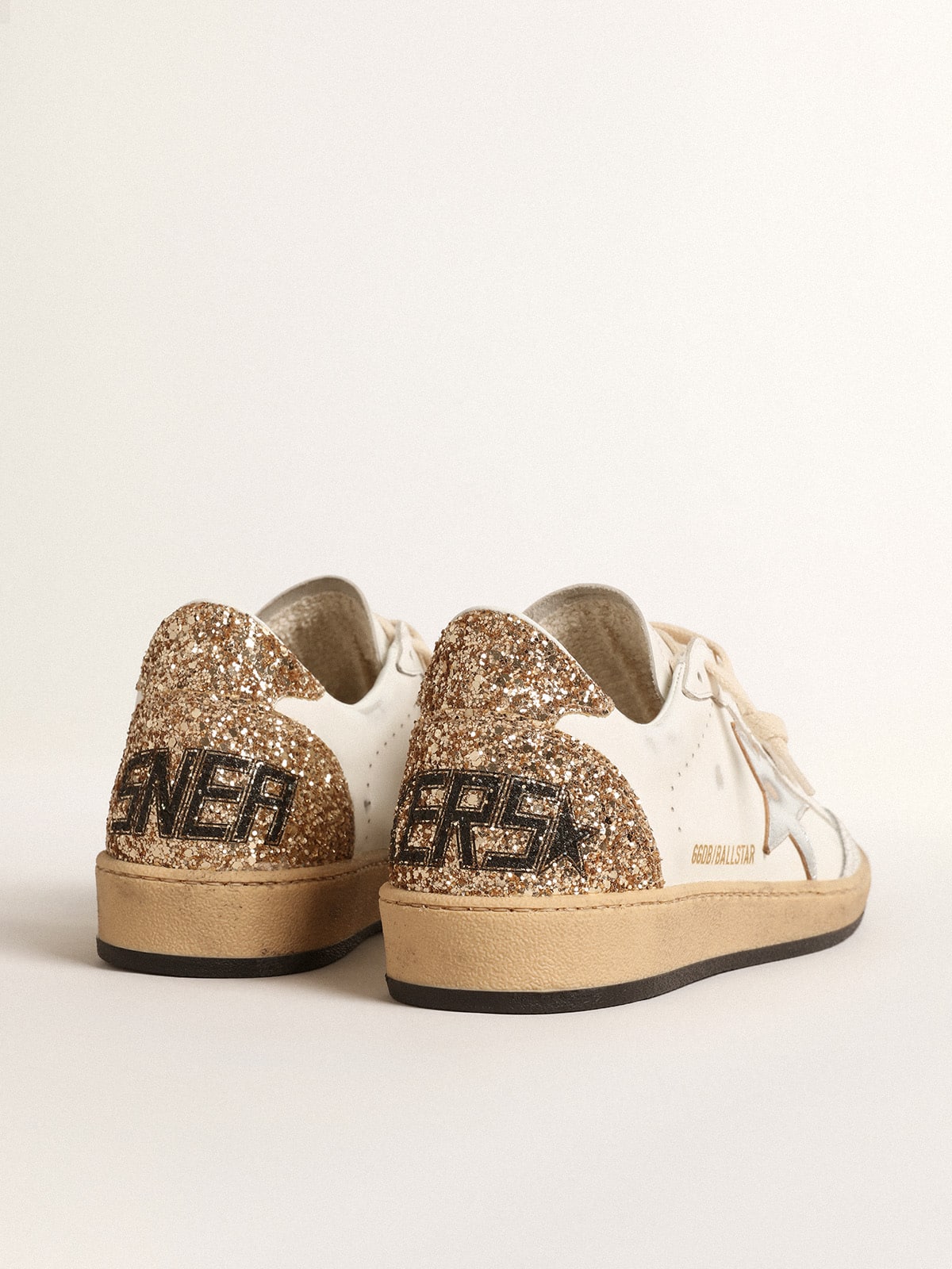 Ball Star with metallic leather star and glitter heel tab - Golden Goose Women