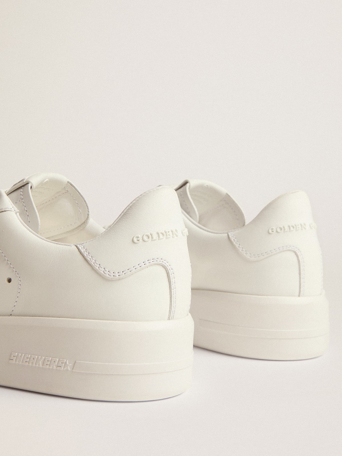 Women’s Purestar in white leather with silver Swarovski crystal star - Golden Goose Women