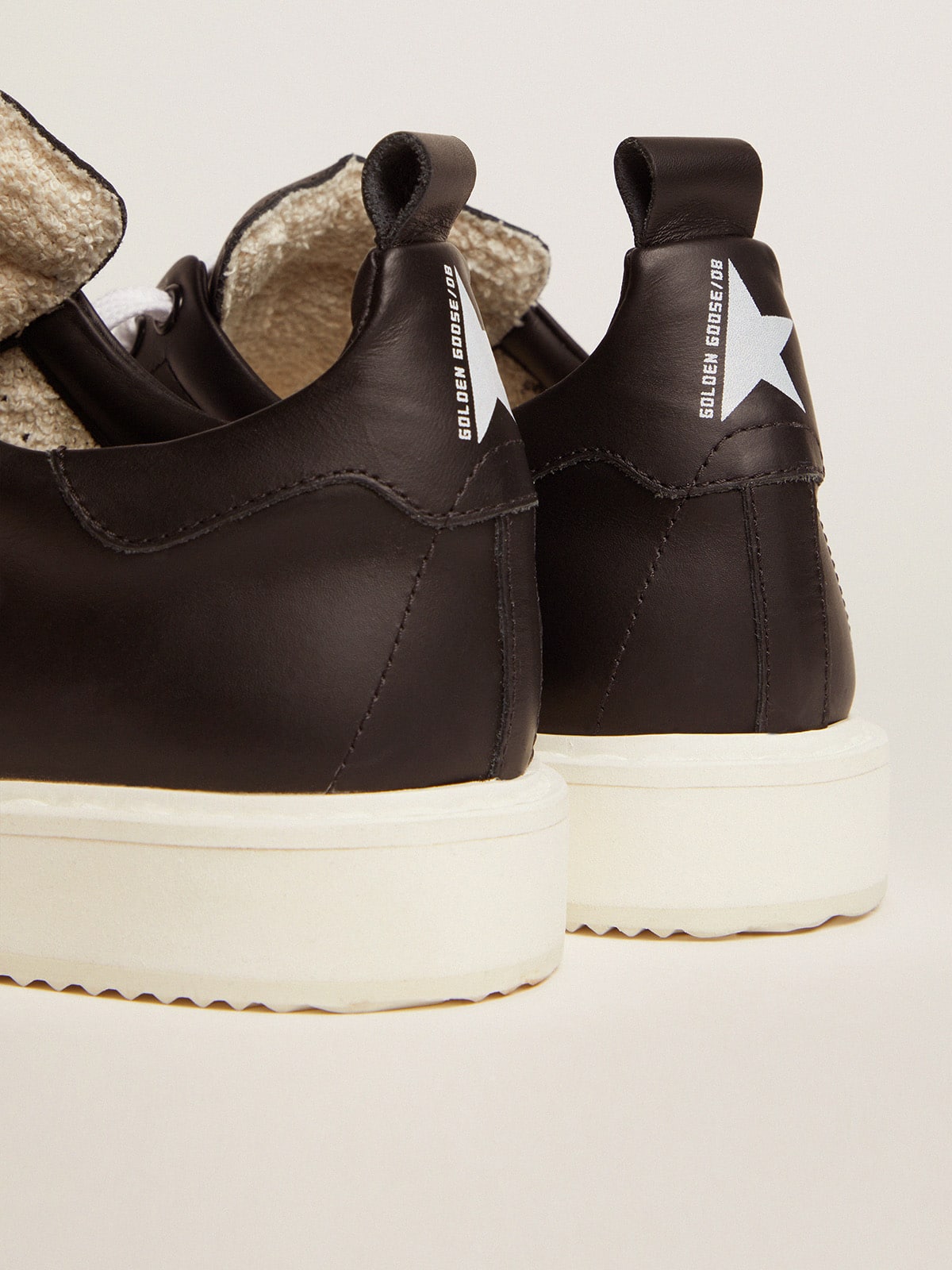 Starter sneakers in total black leather - Golden Goose Women