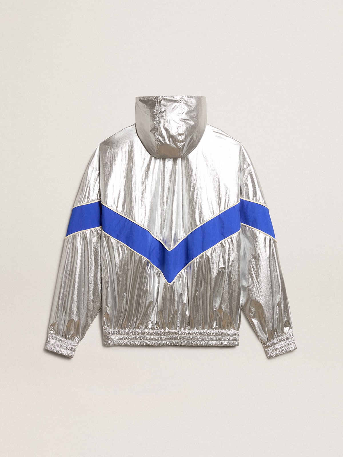 Women’s windcheater in silver technical fabric - Golden Goose Women