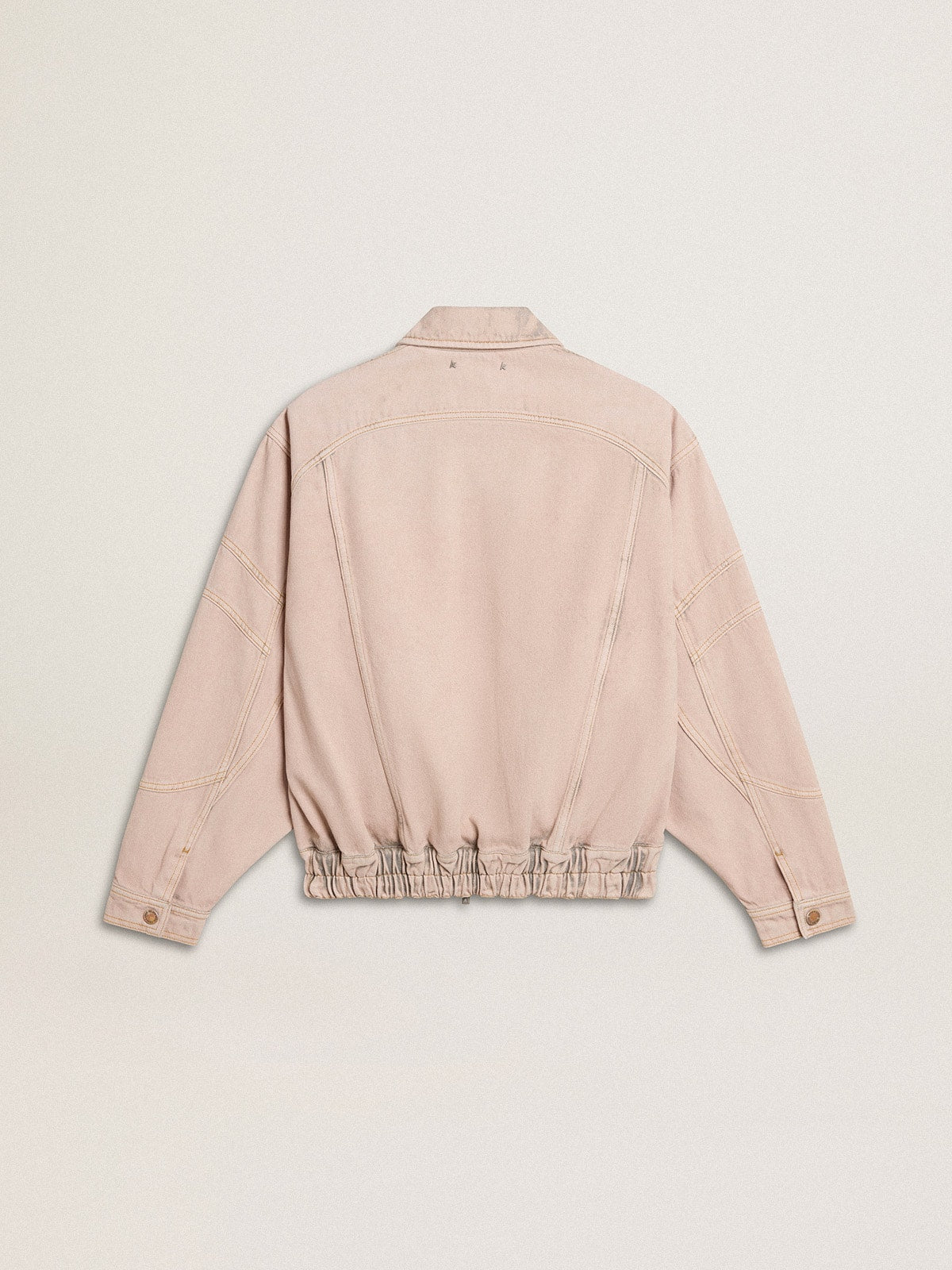 Women's pink dyed denim bomber jacket - Golden Goose Women