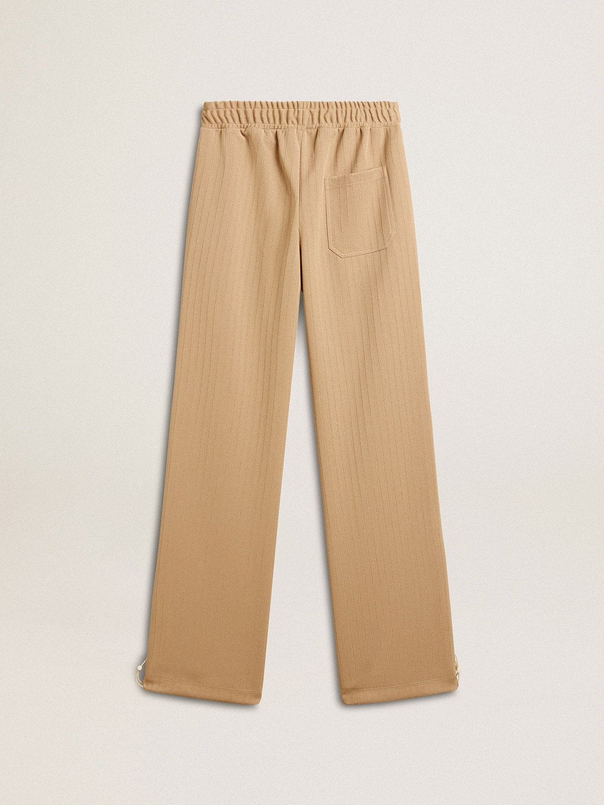 Women’s light beige joggers with white logo - Golden Goose Women