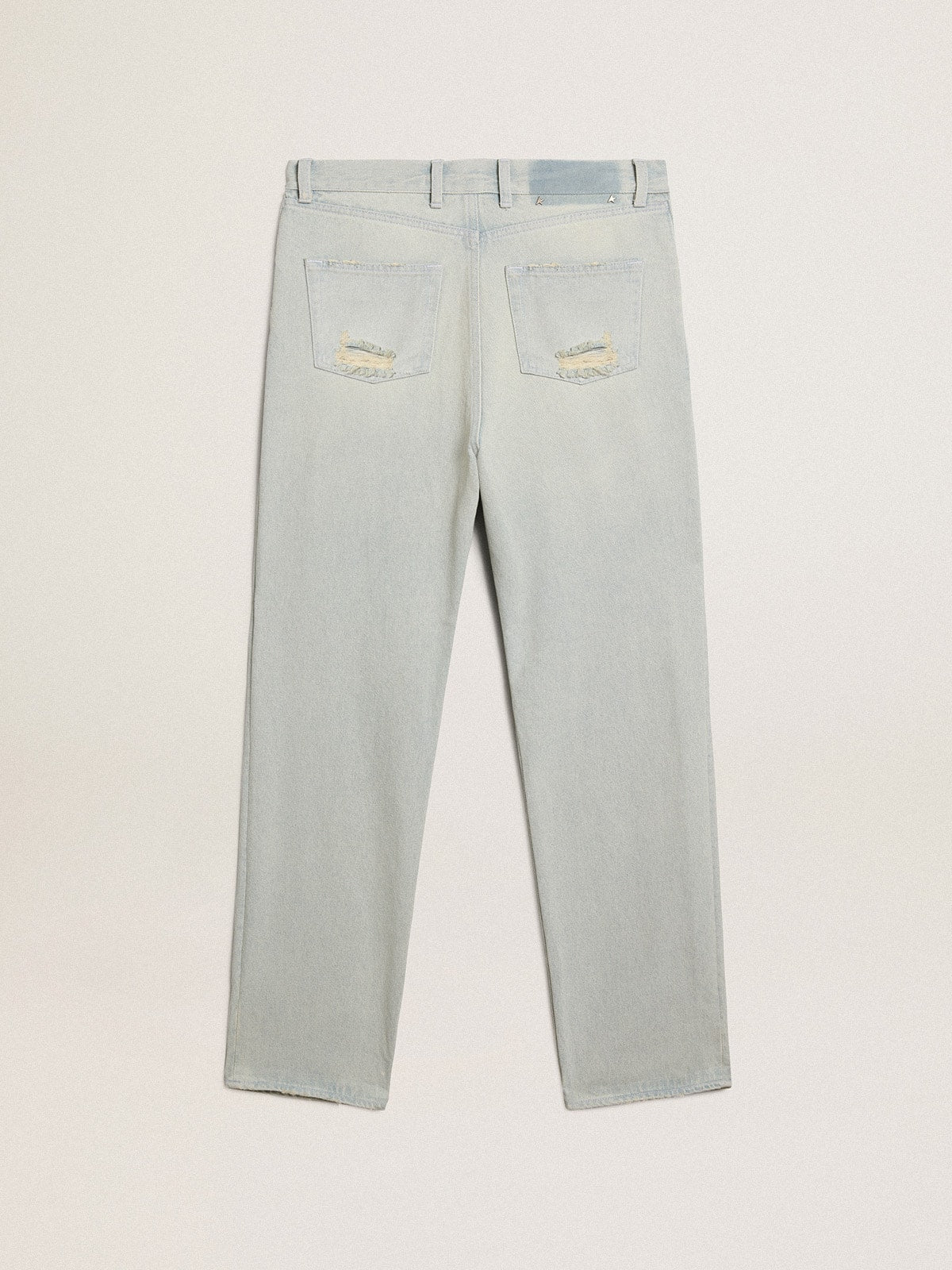 Women's bleached jeans with cabochon crystals - Golden Goose Women
