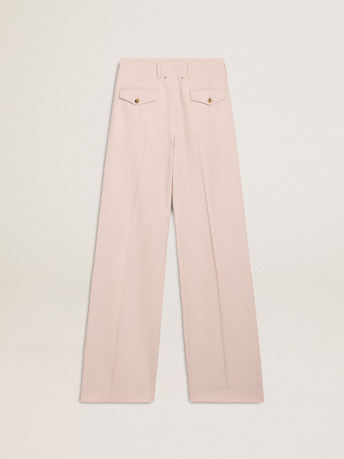 Women's pants in pink tailored wool fabric - Golden Goose Women