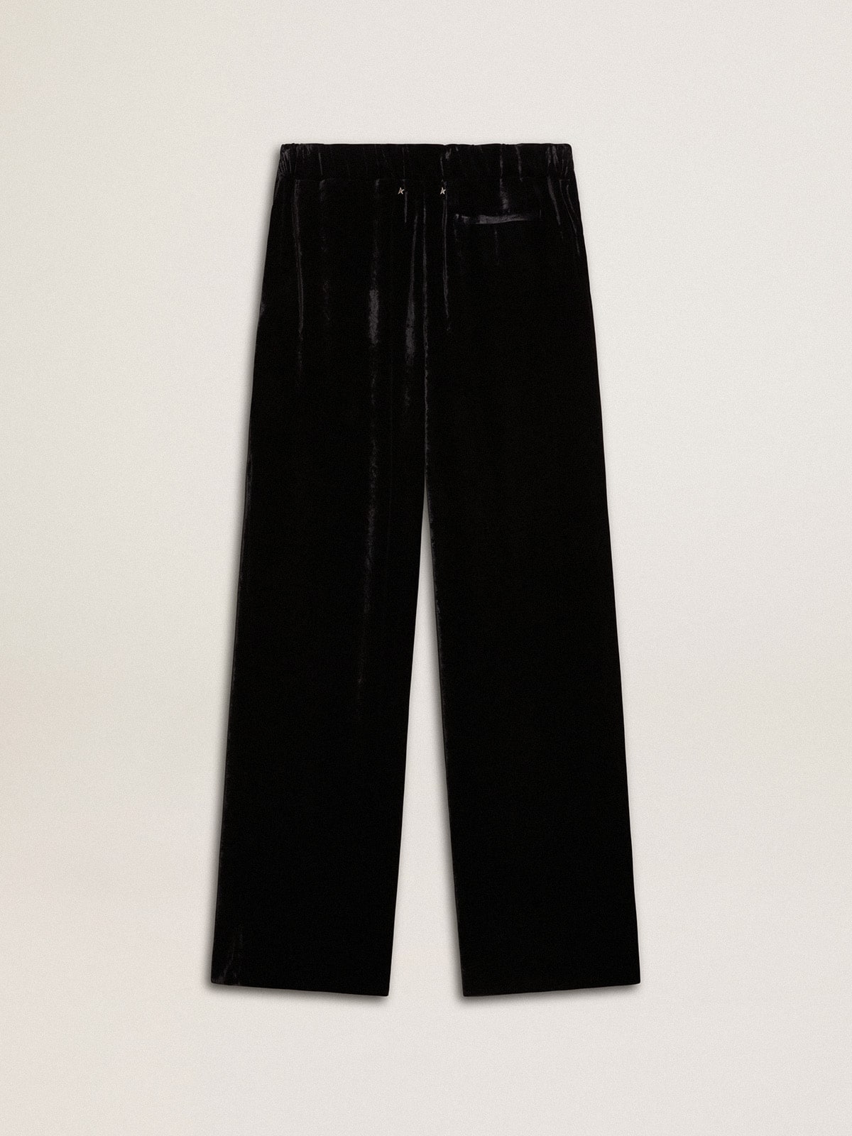 Black velvet-effect pants - Golden Goose Women