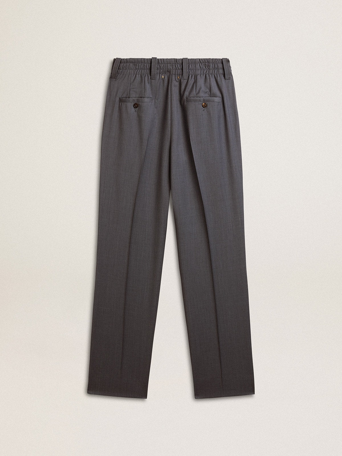 Women's loose pants in baby blue wool - Golden Goose Women