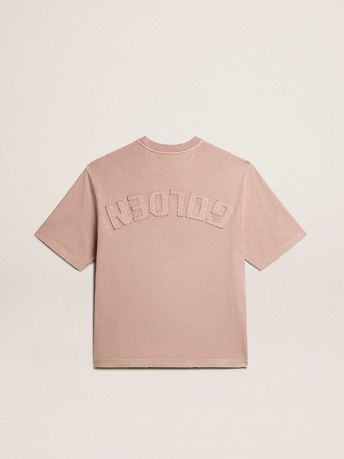 Powder-pink T-shirt with reverse logo on the back - Jersey Capsule - Golden Goose Women|Men