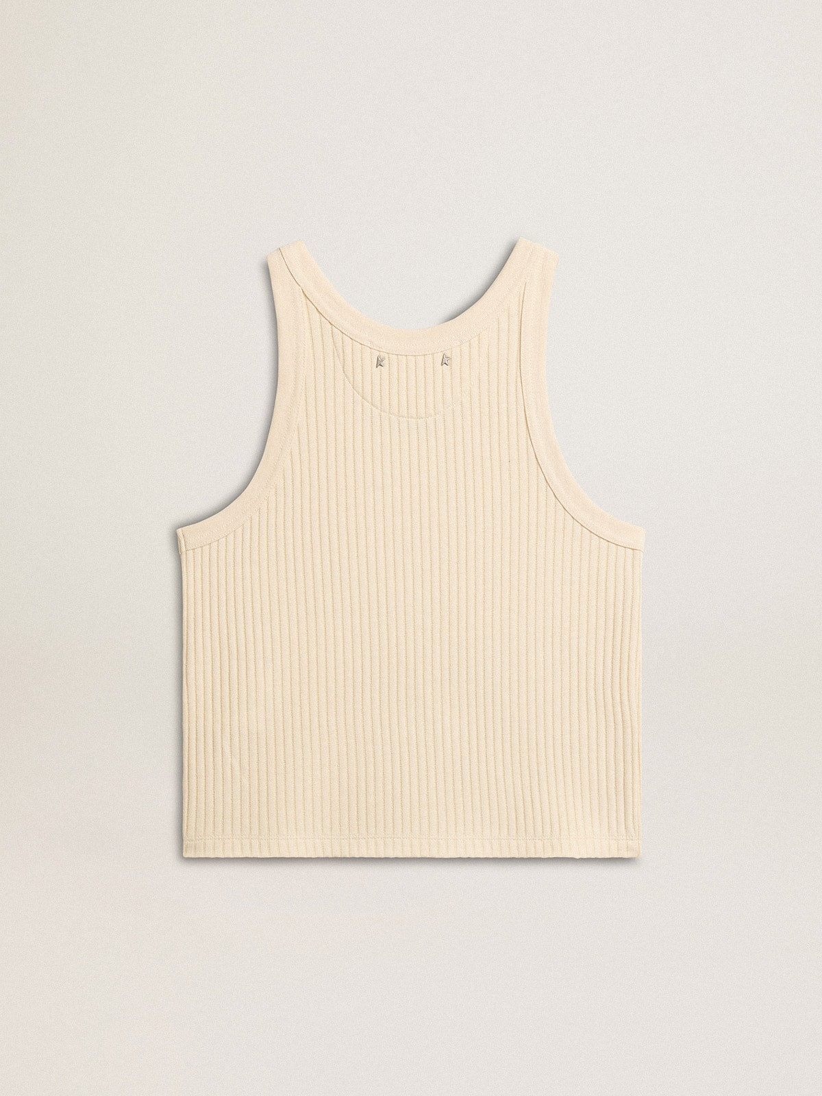 Parchment-colored sleeveless top - Golden Goose Women