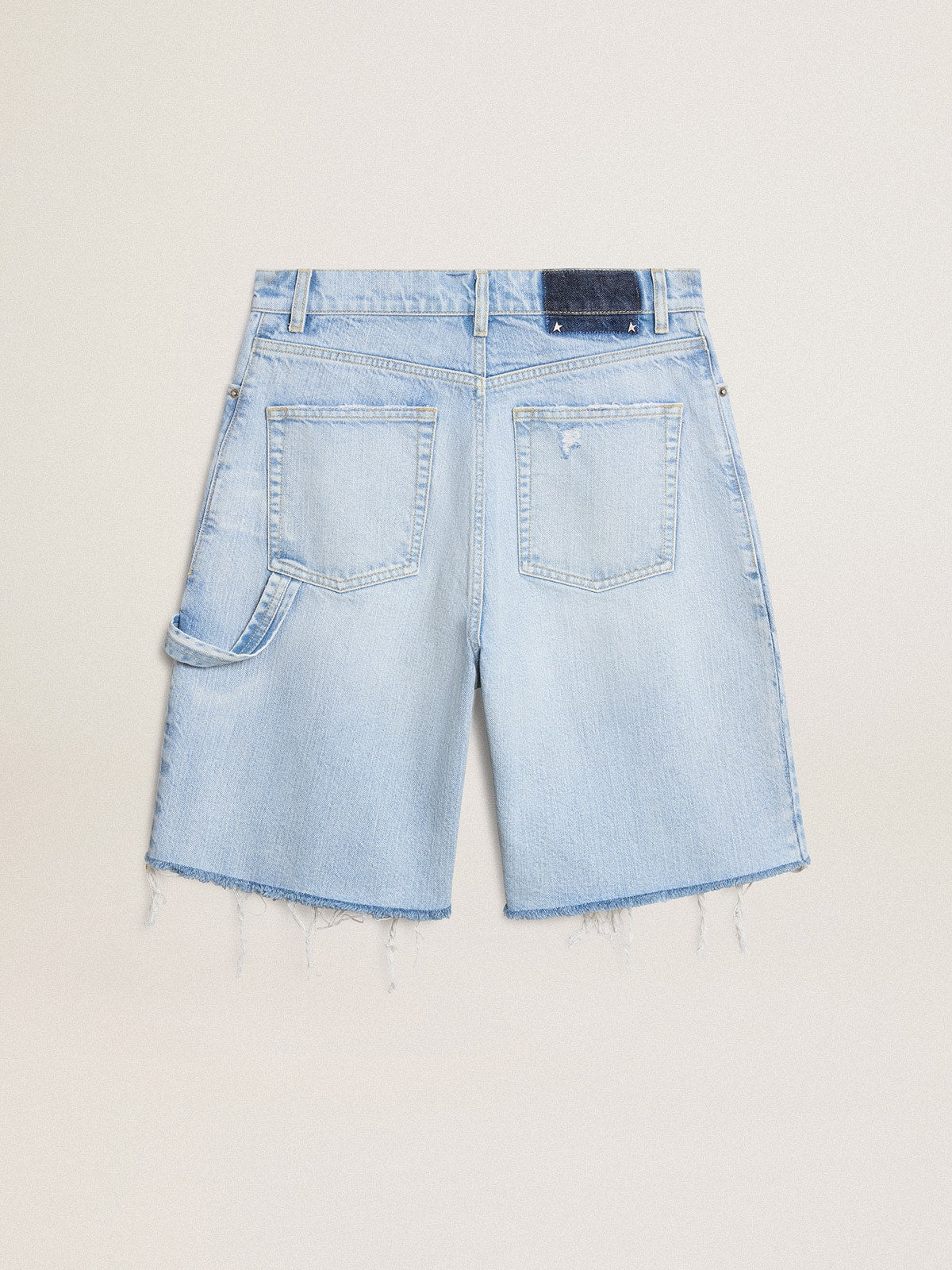 Women's Bermuda shorts in lived-in effect denim - Golden Goose Women