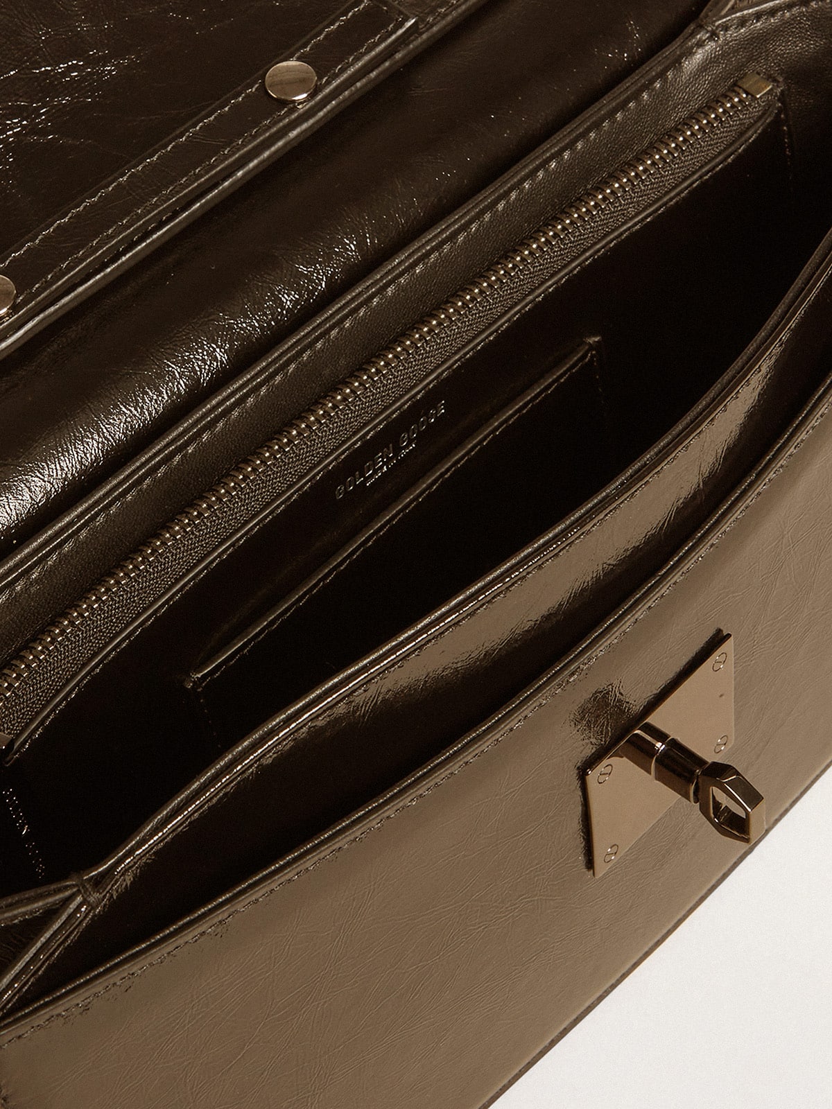 Gioia Bag in black glossy leather with metal details - Golden Goose Women