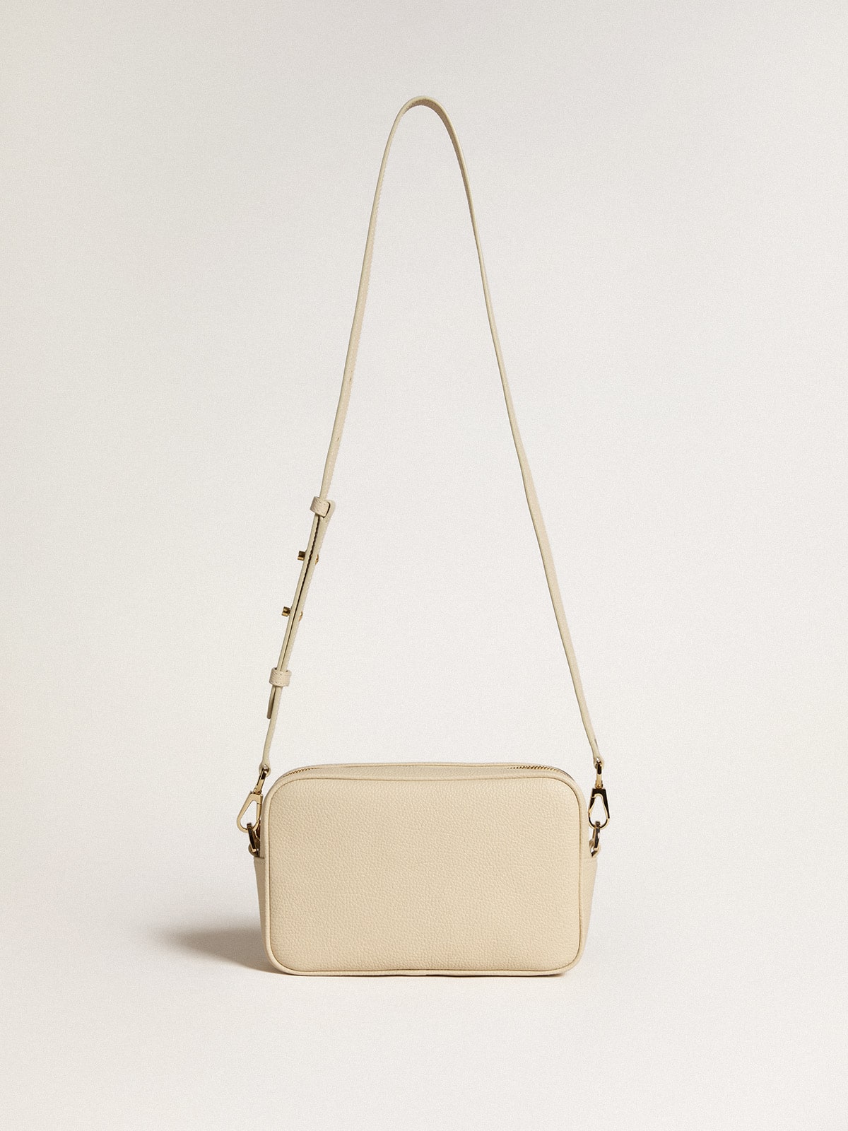Star Bag in butter-colored hammered leather with Swarovski crystal star - Golden Goose Women