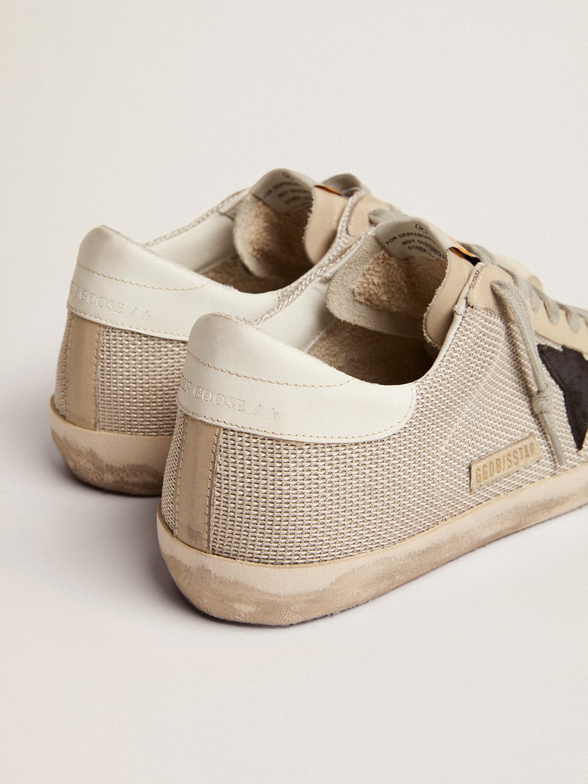 Men's Super-Star in leather with black star - Golden Goose Men