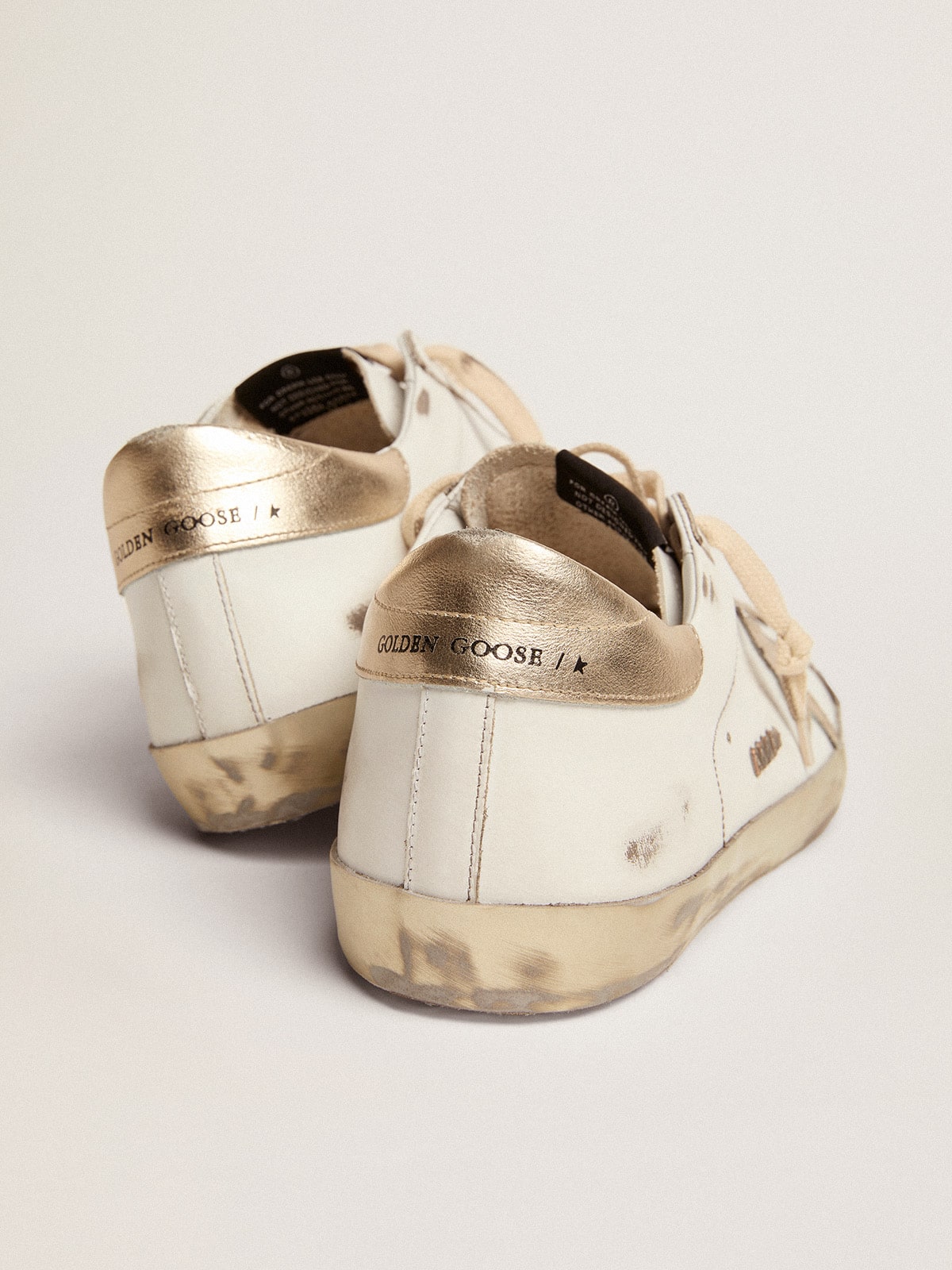 Men's Super-Star with gold sparkle foxing and lettering - Golden Goose Men