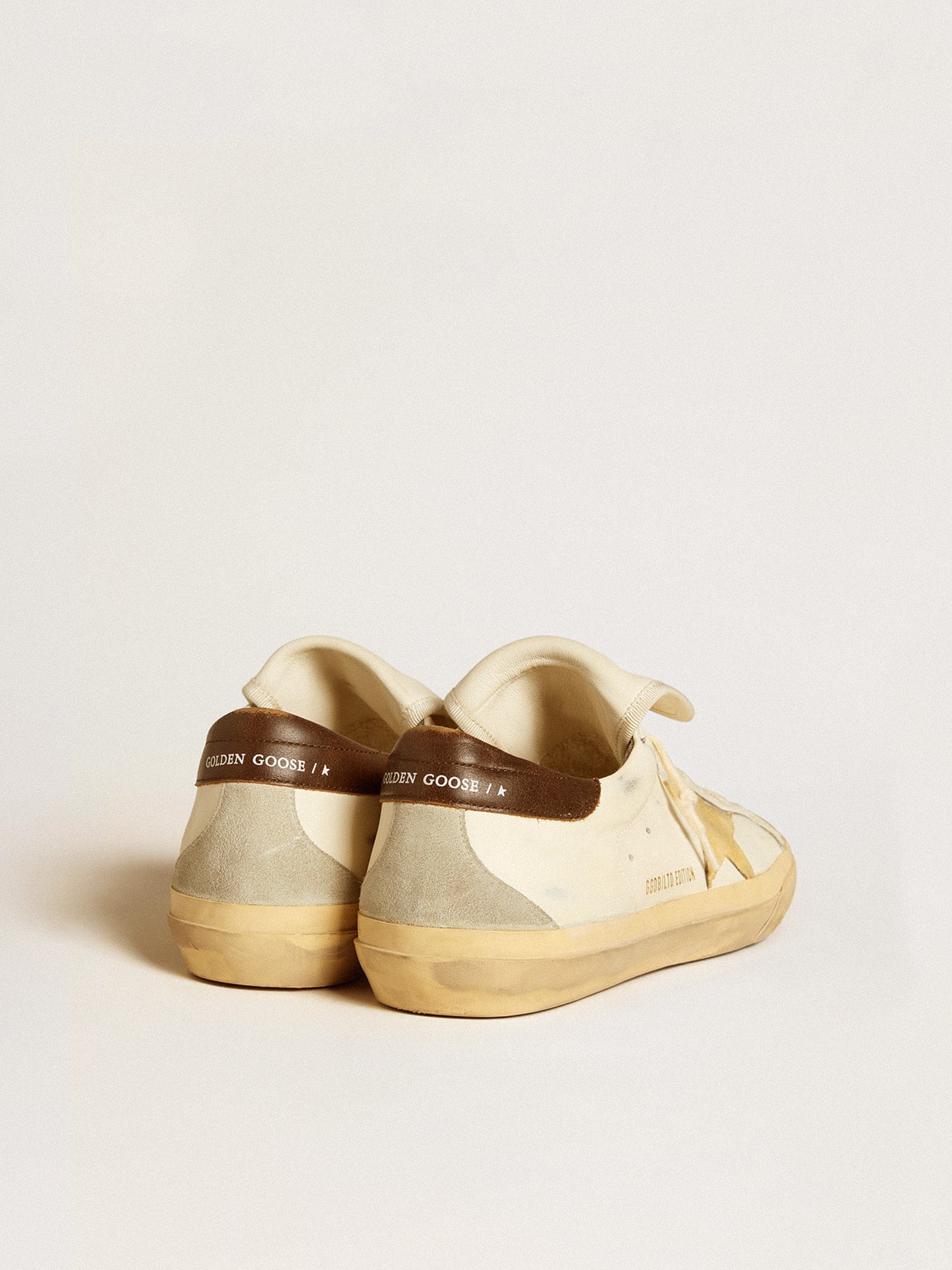 Men's Super-Star LTD in nappa with suede star and brown heel tab - Golden Goose Men