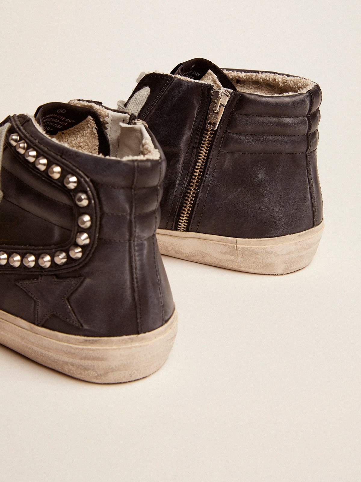 Men's Slide black with studs - Golden Goose Men