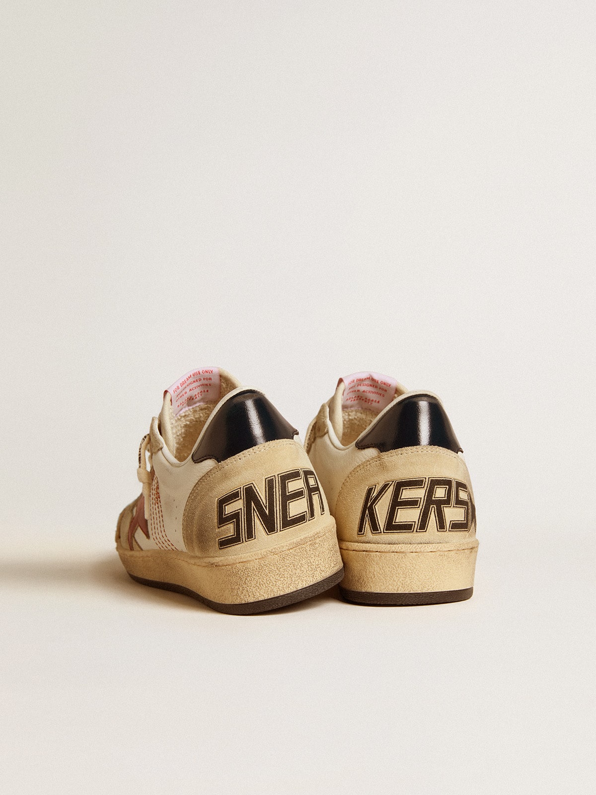 Men's Ball Star LTD in nappa leather with red leather star and leather heel tab - Golden Goose Men