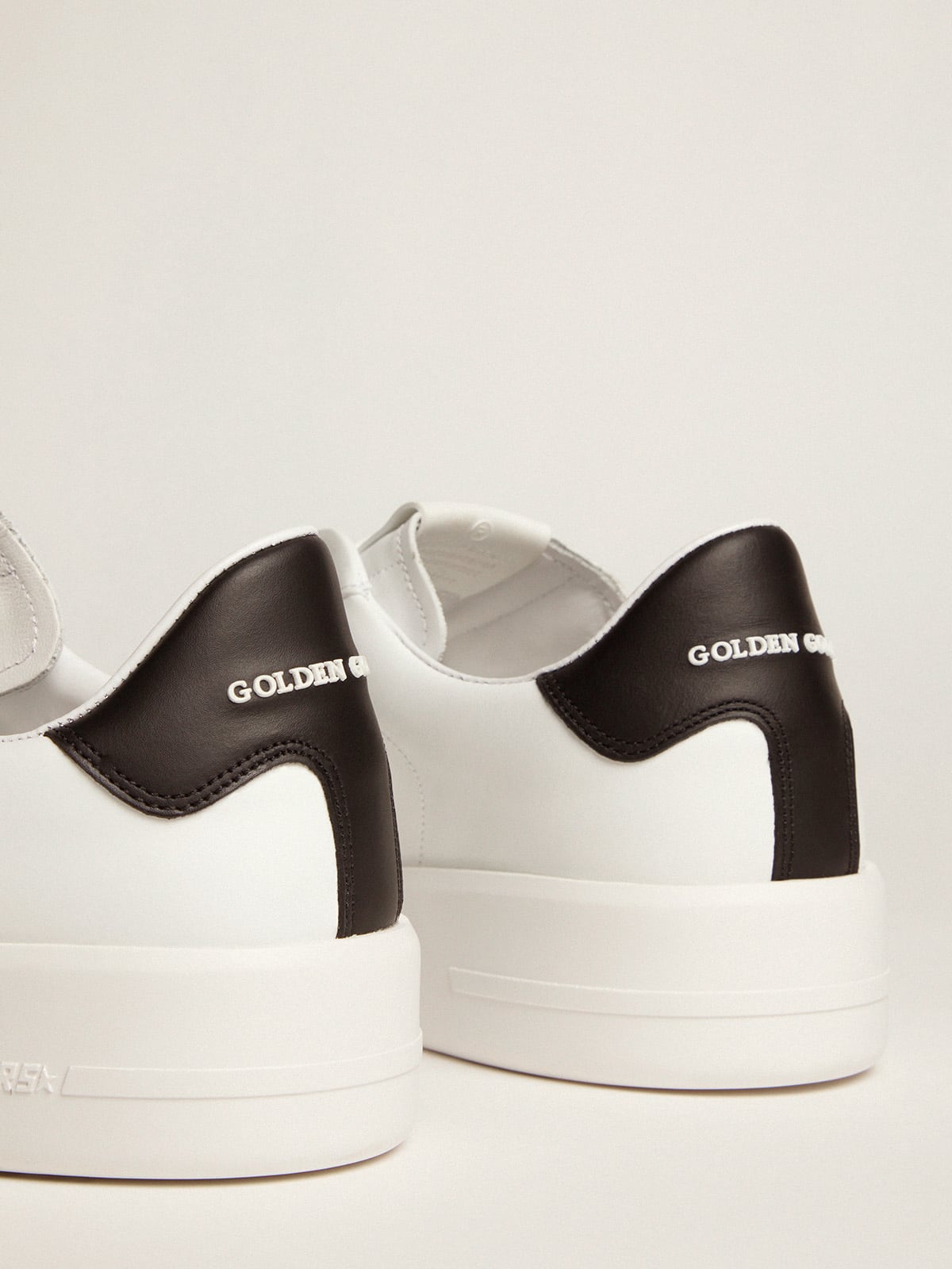 Men's Purestar with leather star and black leather heel tab - Golden Goose Men