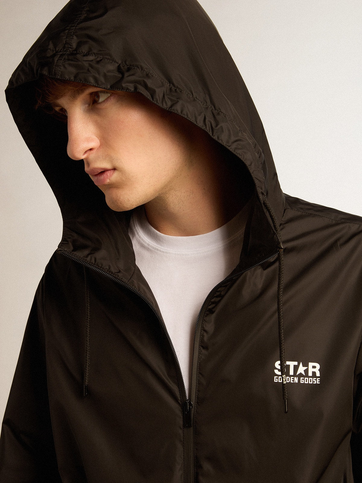 Men's black windbreaker | Golden Goose - Golden Goose Men