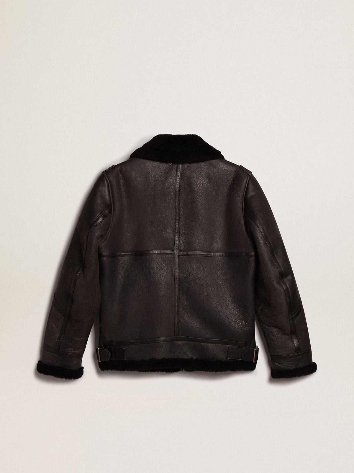 Black sheepskin jacket - Golden Goose Men