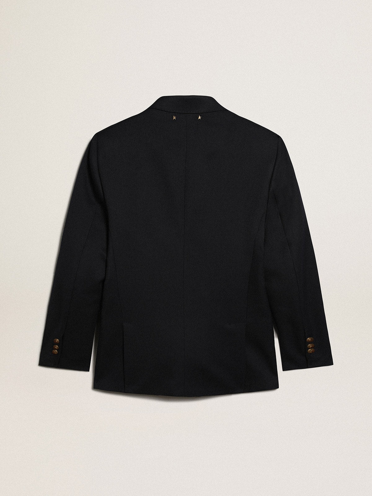 Men's double-breasted blazer in dark blue - Golden Goose Men
