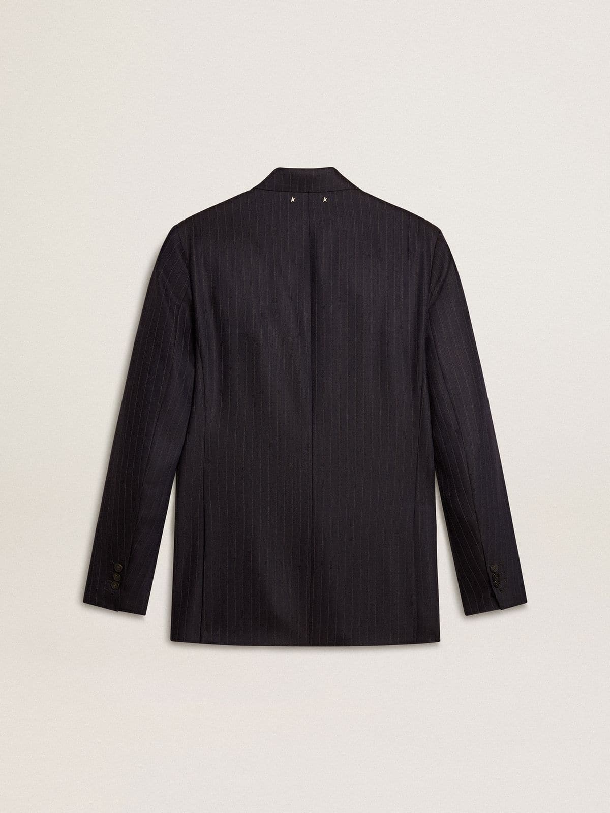 Men's midnight blue wool double-breasted blazer - Golden Goose Men