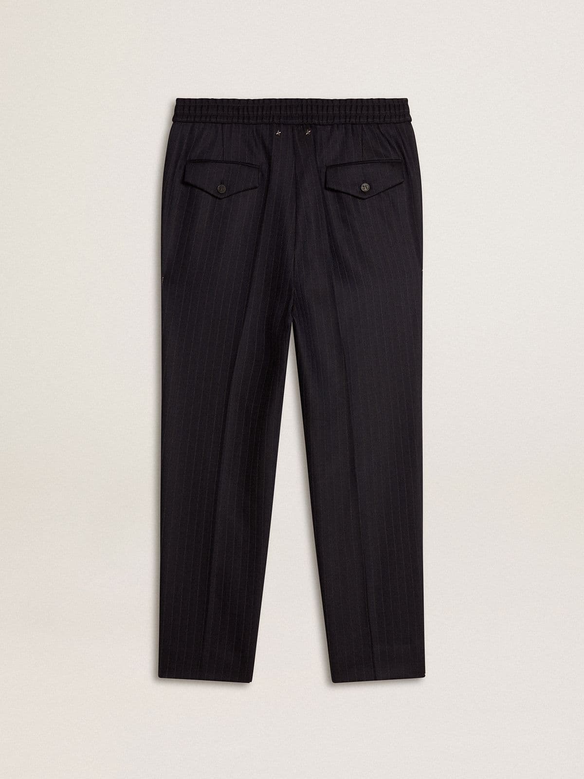Men's wool pants with vertical thin stripes - Golden Goose Men