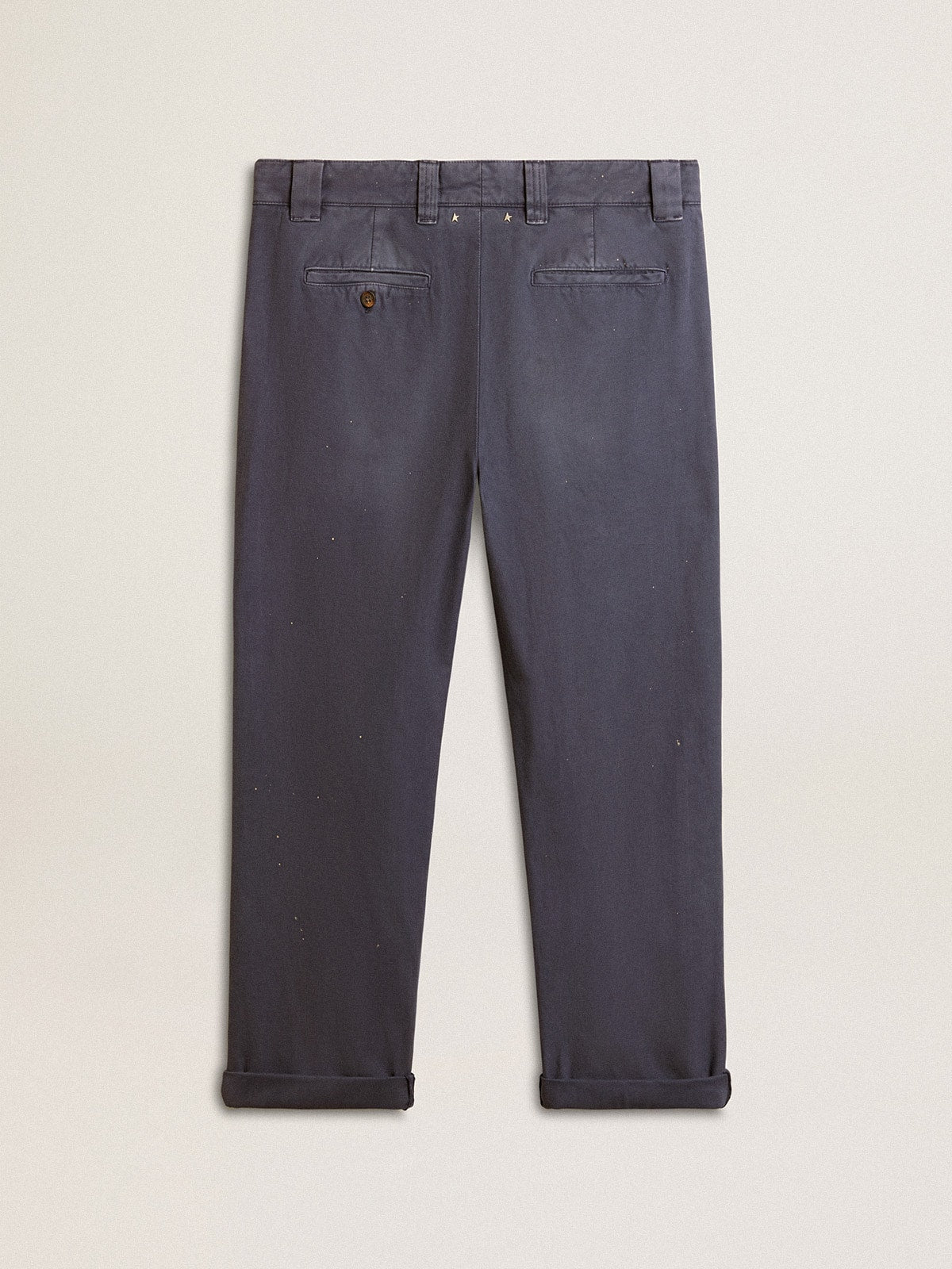 Men's chinos in blue with a lived-in effect - Golden Goose Men