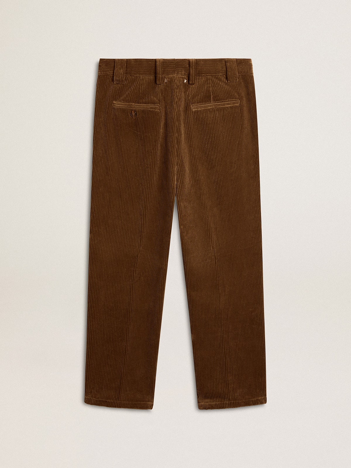 Men's dark olive corduroy pants - Golden Goose Men