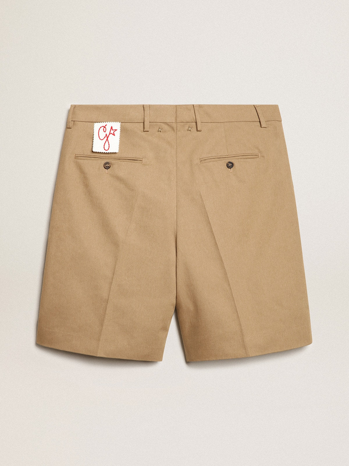 Men's Bermuda shorts in beige cotton - Golden Goose Men