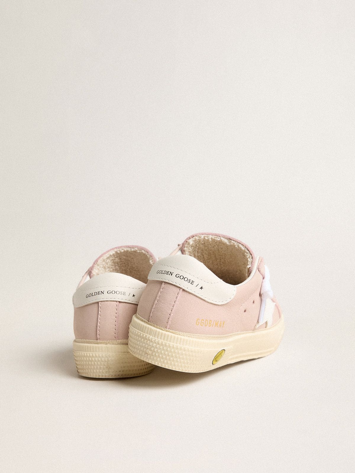 Pink May Teen with white leather star - Golden Goose Kids