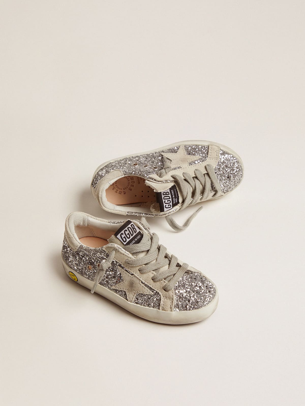 Super-Star Young with silver glitter - Golden Goose Kids