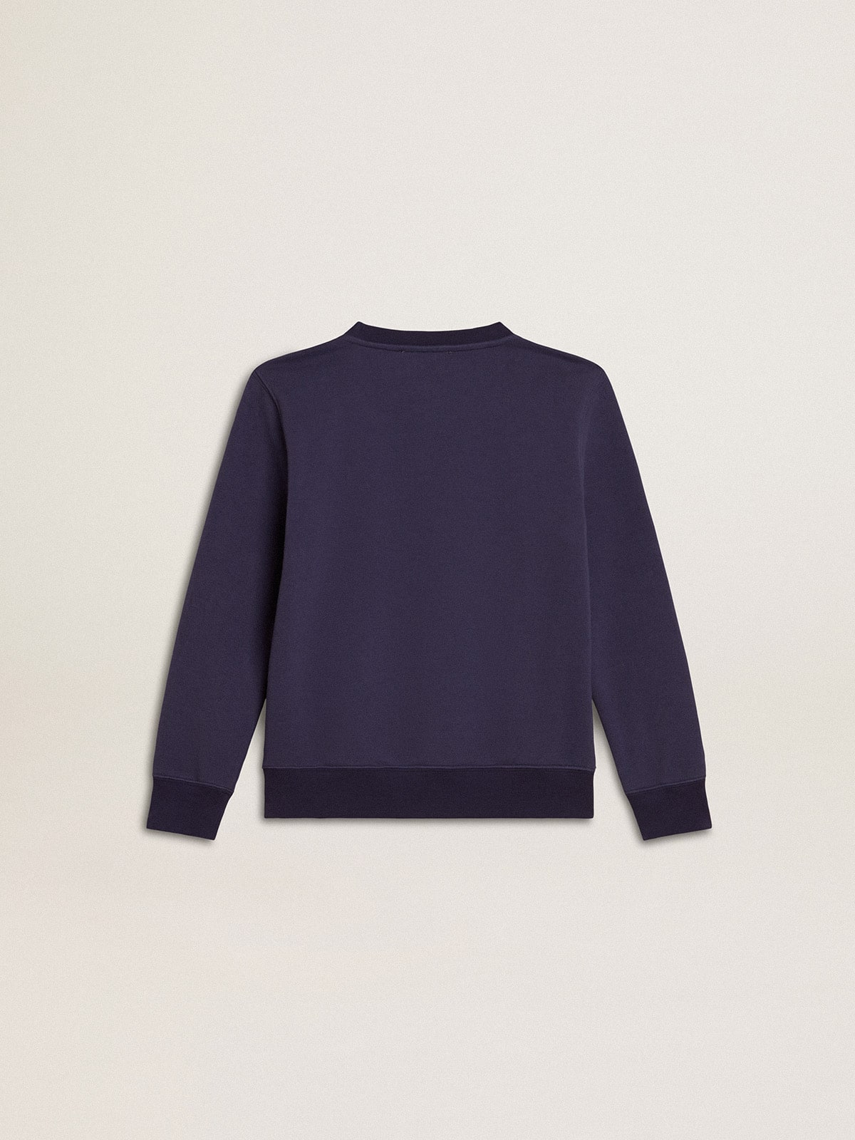 Blue-violet sweatshirt with Golden Goose lettering on the front - Golden Goose Kids
