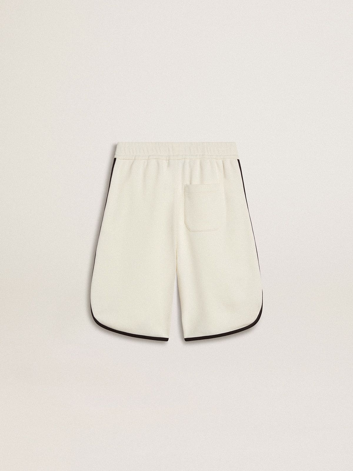 Boy's white shorts with embroidered logo - Golden Goose Kids